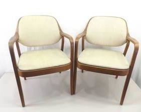 2 Mid-Century Knoll International Bentwood Chairs