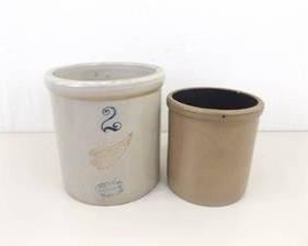 Antique Red Wing #2 and 1 Gallon Crockpots