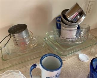 baking dishes and salad bowl