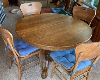 antique oak dining set