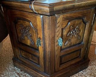 side table with cabinet