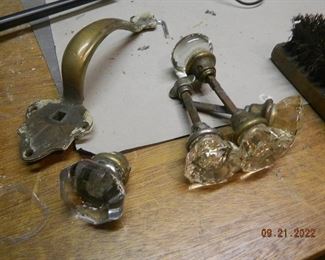 vintage glass doorknobs