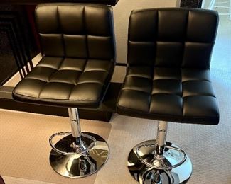 Two swivel bar stools; imported by Winsome Trading Inc, Woodenville WA