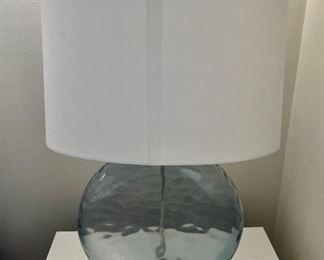 Blue glass base lamp - 2 of these