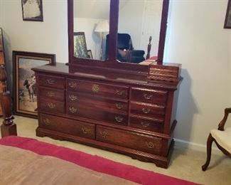 Matching queen bed and night stand