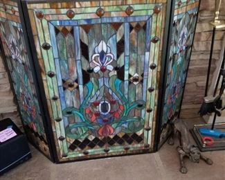 Stain Glass fire screen