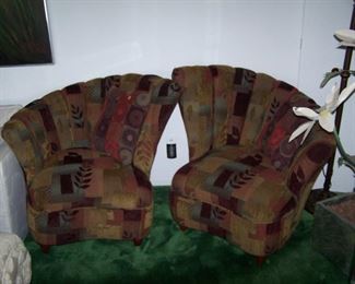 PAIR OF FAN-BACK CHAIRS