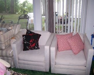 TWO OF F OUR WHITE CHAIRS