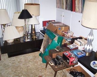 RECORDS, LAMPS, COFFEE TABLE & MORE
