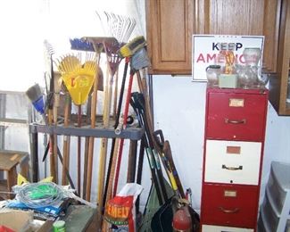 FILE CABINET & YARD TOOLS