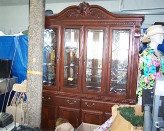 NEWER CHINA CABINET & LARGE AREA RUG