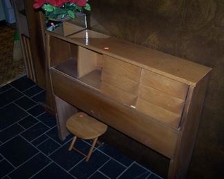 ONE OF A PAIR OF TWIN HEADBOARDS