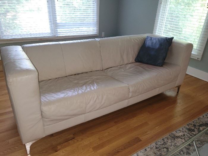2 pair of Modern Leather Sofas, 
