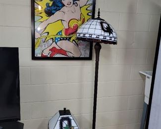 Wonder Woman Poster, Ohio State Tiffany style lamps