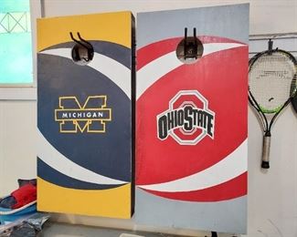 Michigan and Ohio State Corn toss games