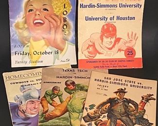 Original 1940s Hardin Simmons Football Game Programs,  Hard Simmons of Abilene, TX........To register and to place bids simply go to www.capitolsalesservices.hibid.com
