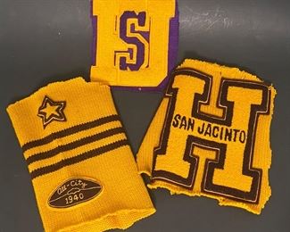 1940s letterman patches from Houston, Texas San Jacinto high school ........To register and to place bids simply go to www.capitolsalesservices.hibid.com