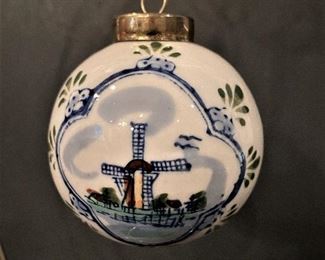Dutch Delft Christmas Ornament 