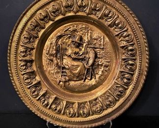 Old English brass wall plate by Peerage of Jenny Jones 