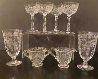 Vintage Fostoria elegant glassware