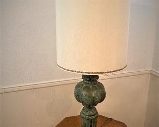 1960s Mid Century Table Lamp with original drum shade