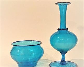 Blue Venetian glass  