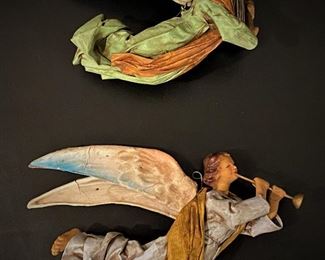 Pair of Christmas angle ornaments from Italy