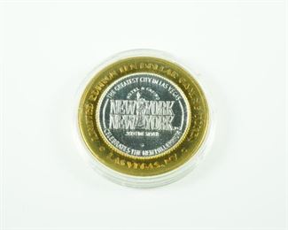 NY NY Commemorative silver token