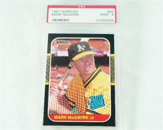 Mark McGwire PSA certified baseball card