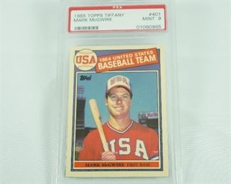 Mark McGwire Tiffany card-Very Valuable & Rare!  It's all about the contrast & the color by the way. 