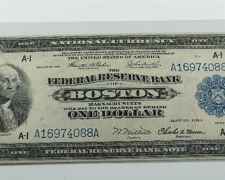 Federal Bank Reserve Note-Series 1918 from 1 of the 12 districts.  We have all 12 of these notes.