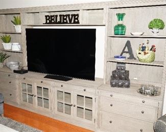 Pottery Barn Livingston media cabinet, file cabinet, bookcase