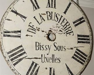 Oversized De La Busierre wood & iron wall clock