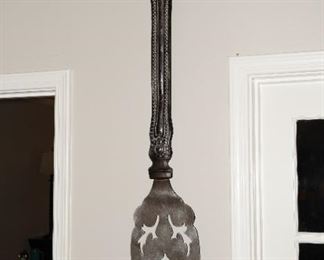 Hammered metal spoon & fork