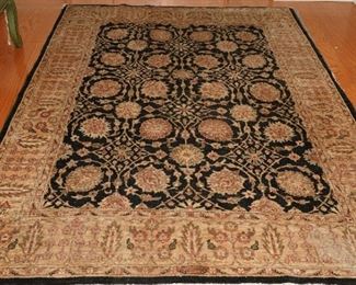 Hand knotted wool floor rug