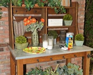 Pottery Barn plant stand/work table
