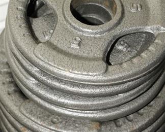 110lbs in free weights