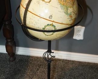 Floor standing vintage globe for sale