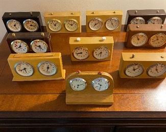 Swiss and West German Chess Clocks all in working order.