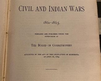 Minnesota - Civil And Indian Wars 1861-1865 first e