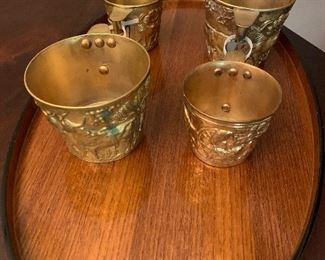 1940's Museum issued "Vapheio Gold Bull Hunt Cups"  all with original seals.  National Archaeological Museum of Athens. 