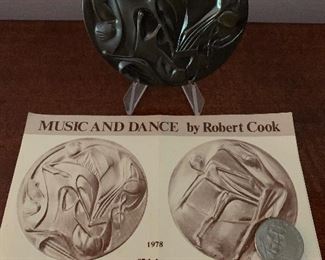 Music and Dance by Robert Cook 1978 [97th issue] His collection of work is at the Whitney Museum and featured subject of documentary film, "The World of Robert Cook".  3"  