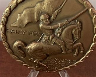 Heavy bronze two-sided medallion of General Stonewall Jackson.  3" diameter.