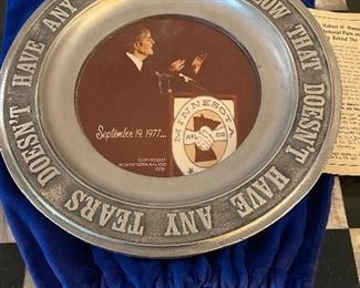 Photo of HHH saying the words...."A Fellow That Doesn't Have Any Tears Doesn't Have Any Heart"  3 months prior to his passing.  Given as gifts to AFL-CIO members.