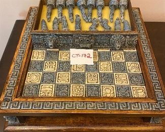 Complete Set, Box and Board.  Mexico.  Hidden Drawers 4" height and 14" x 14"