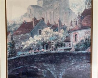 Beautiful Bridge and Castle Print By MUNZ
