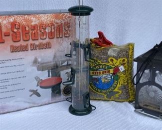 Bird Bath and Feeders
