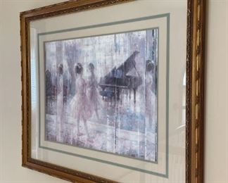 Gold Framed Ballerina Art