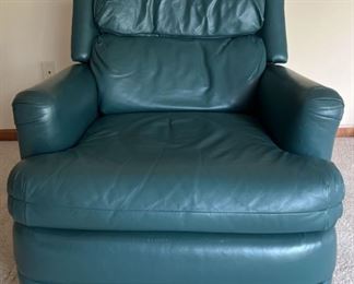 Green Leather Recliner Chair
