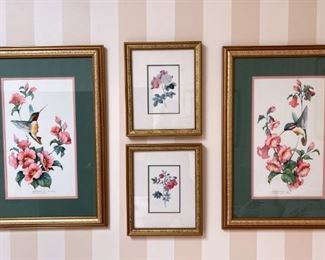 Hummingbird and Floral Prints
